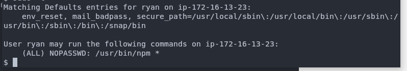 sudo -l